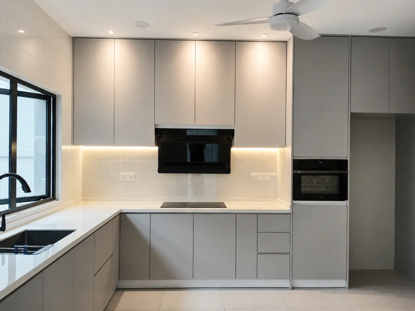 Custom kitchen cabinet installation