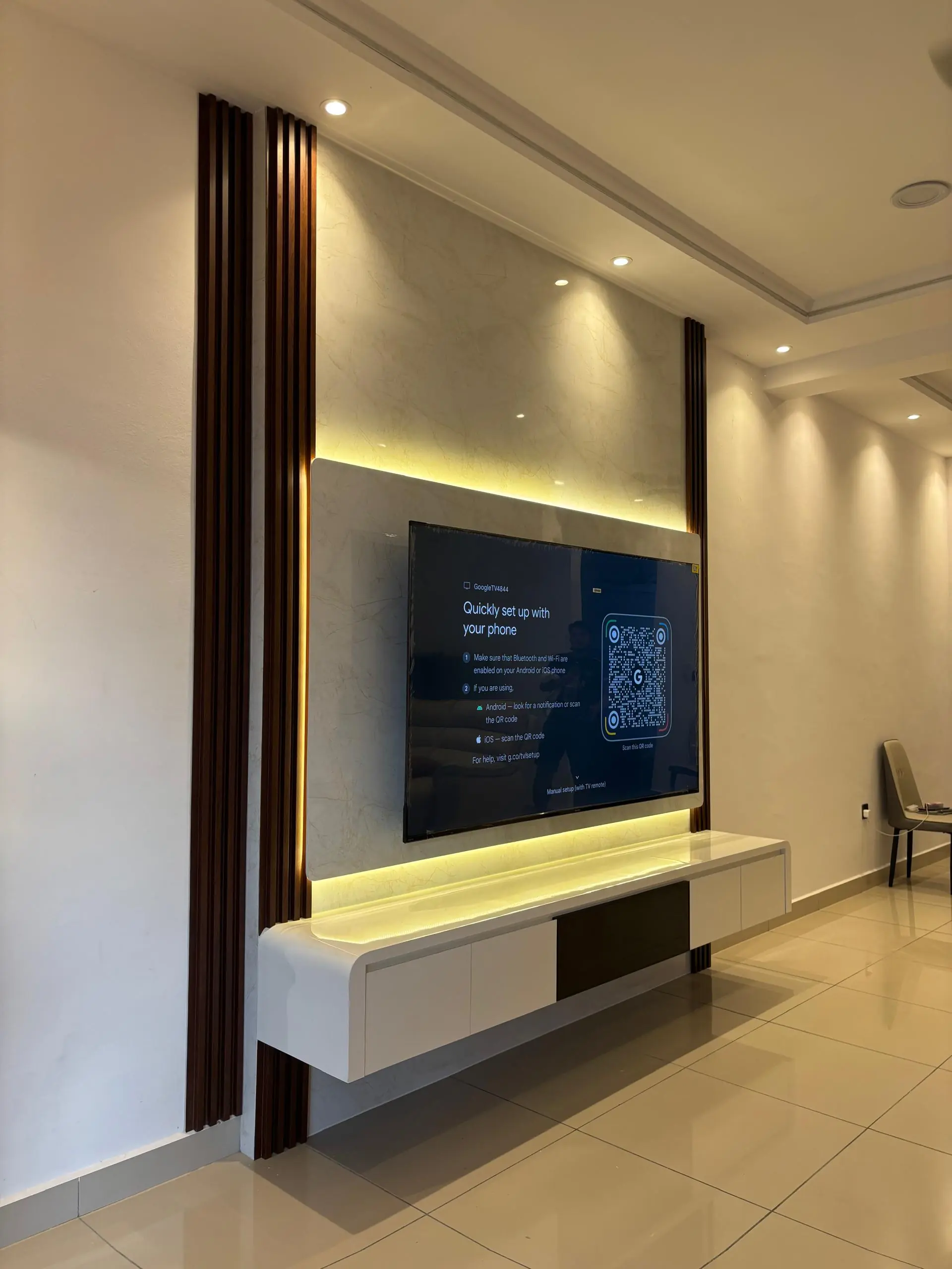 Completed custom TV cabinet by TSP Haus
